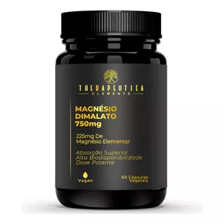 Magnésio Dimalato 750mg Vegan 60 Cáps Therapeutica