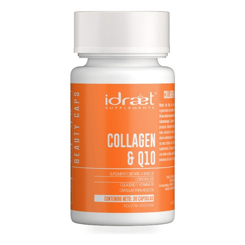 Collagen & Q10 Anti-aging Beauty Caps - Suplemento 30 Cap Sabor Naranja