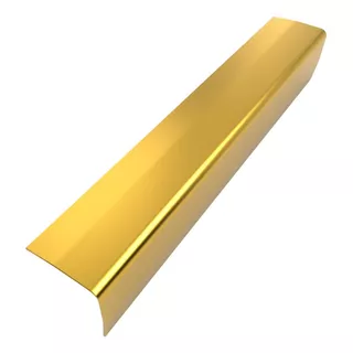 Cantoneira Canto Parede Em Inox Dourado 15mm X 15mm X 2m