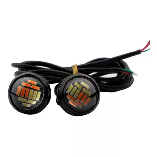 Ojo De Aguila Led Jetta Audi Bmw Faro Doble Color 12 Led 1pa