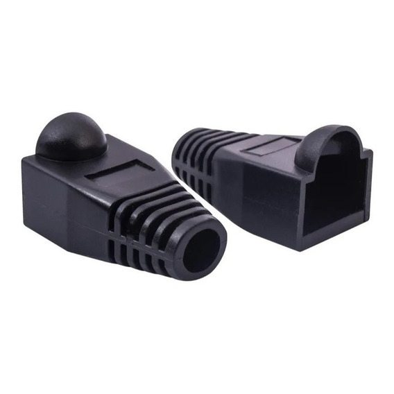 Capuchon Bota Negra Rj45 Bolsa 100 Unidades