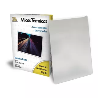 Micas Térmicas Rígidas Boflex 229x293mm 50pzs 8mil