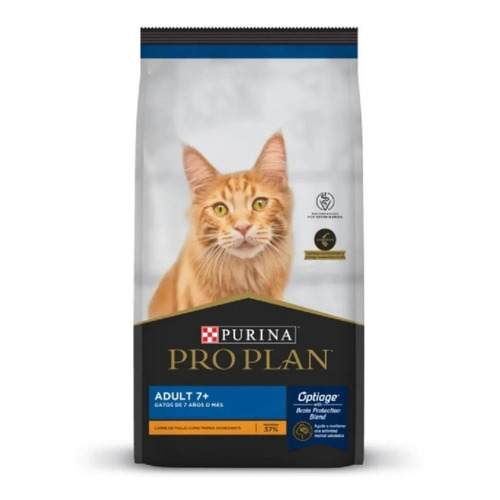 Alimento Pro Plan OptiAge  Para Gato Purina Pro Plan OptiAge Adult 7+ para gato senior de raza todas las razas sabor pollo en bolsa de 3 kg