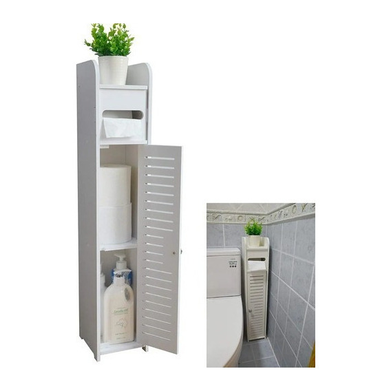 Estante De Baño Organizador 3 Compartimientos Blanco 