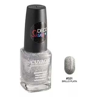 Esmaltes De Uñas Tradicional Sin Tacc Cuvage Pro Keratine C Color #321 Brillo Plata