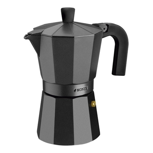 Cafetera Monix Vitro 12 Tazas manual negra italiana