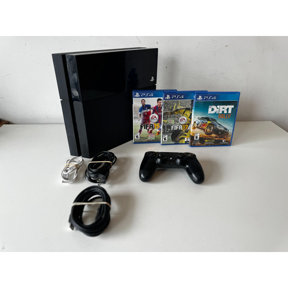 Playstation 4 Fat 500gb + Juegos, Control Y Cables - Leer