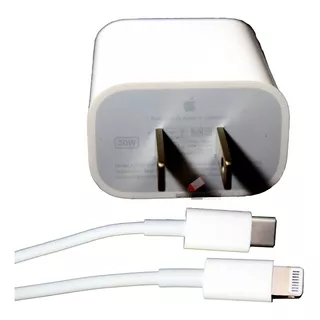 Cargador Apple iPhone Usb-c 20 W + Cable Usb-c A Lighting 1m