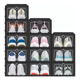 Cajas Organizadoras De Zapatos Apilables Multiuso 12 Piezas