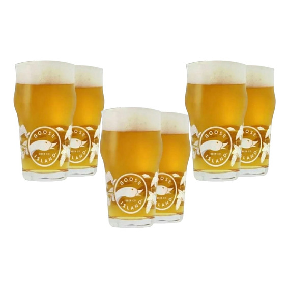 Set X6 Vasos Cerveceros Goose Island