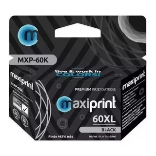 Cartucho De Tinta Compatible Hp 60 Xl Negro Cc641wn