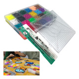 Kit Hama Beads De 5mm X24 Colores + Tabla + Pinza + Papel 