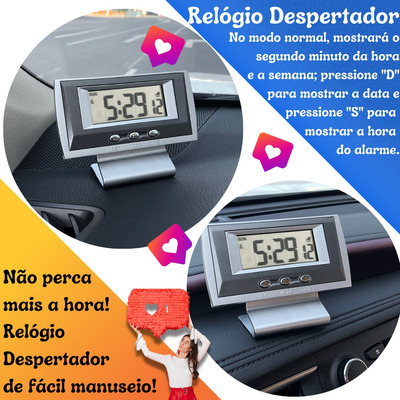 Relógio Led Digital Mesa Despertador Alarme Temperatura Fast