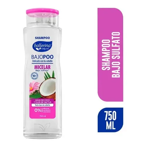 BALLERINA SHAMPOO BAJO POO MICELAR BOTELLA 750 ML