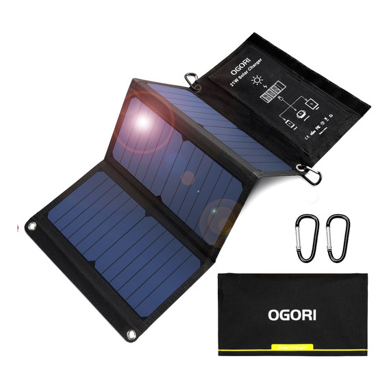 Cargador Panel Solar Plegable 21w 2usb Para Móviles/tablets