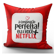 Capa De Almofada 40x40 Cm Dia Dos Namorados Eu Você Netflix