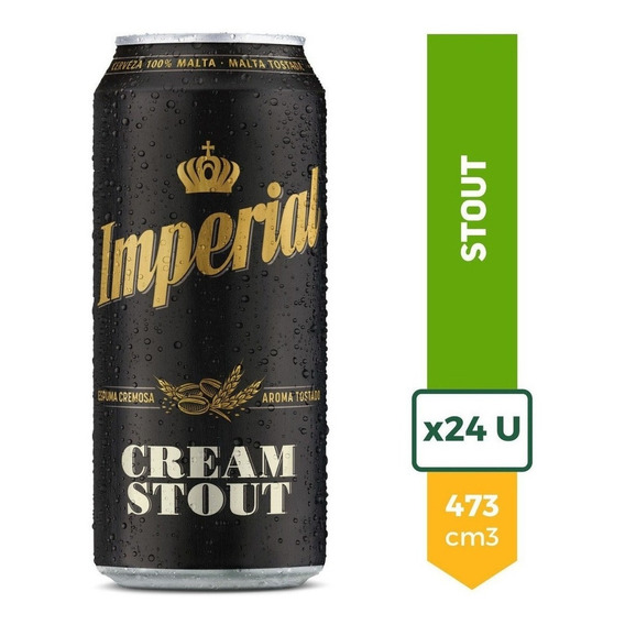 Cerveza Imperial Cream Stout Negra Lata 473ml Pack X24 Promo