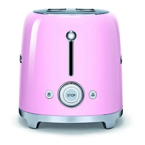  SMEG Tostadora retro de 2 rebanadas (rosa) : Hogar y