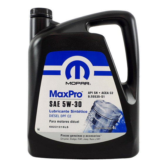 Aceite Mopar Maxpro 5w-30 4l Diesel Fiat Toro Freedom 16/18