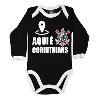 Body Corinthians Bori Timão Moda Inverno Manga Longa Oficial