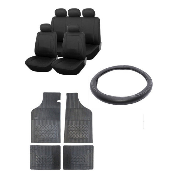 Kit Cubre Asiento + Alfombra Y Cubre Volante Gm Aveo