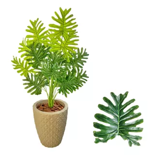 Planta Artificial Bananinha Com Vaso Polietileno Completo