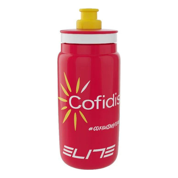 Botella Cofidis Team Bike Caramanhola Elite Fly de 550 ml, color rojo