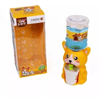 Mini Garrafon Dispensador Agua Perrito Zorrito Kawaii Naranj Color Perro Naranja