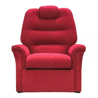 Poltrona Reclinable Tu Sillon Ya Reclinable Reclinable Simple De 1 Cuerpo Color Rojo De Chenille Y Patas Color Negro De Plástico