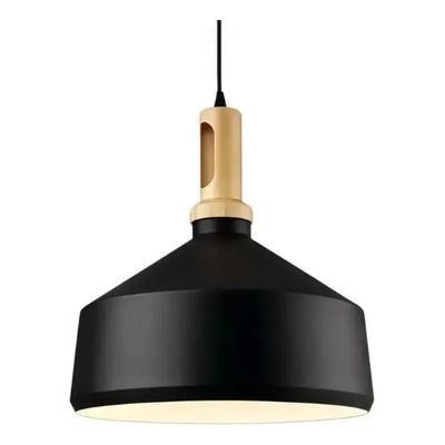 Colgante 1 Luz Siena 2 Negro Apto Led E27 Deco Luz Desing Negro