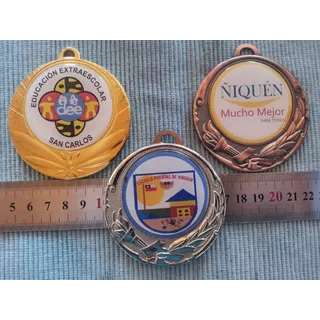 Medallas Deportivas 70 Mm Grabadas Con Cinta E Imagen