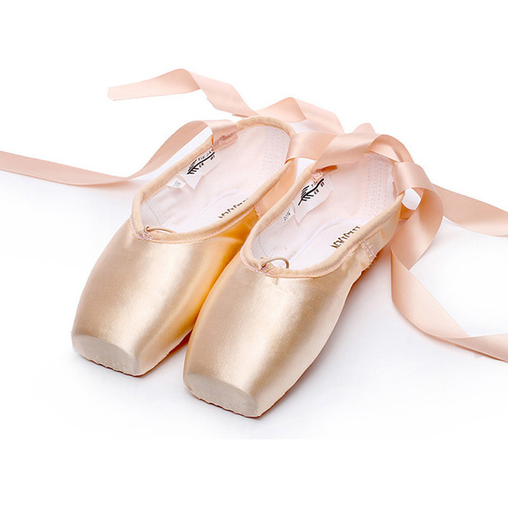 Zapatos Punta Zapatillas De Ballet De Vendajes Con Puntas A