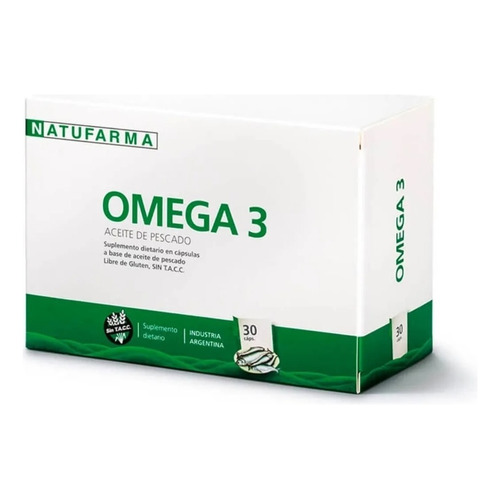 Natufarma Omega 3 Aceite De Pescado 30u Colesterol Presion Sabor Sin Sabor