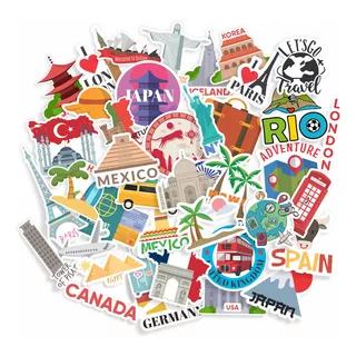 Adesivos Turismo Viagem Mundo Travel Stickers Top Hotel Mala