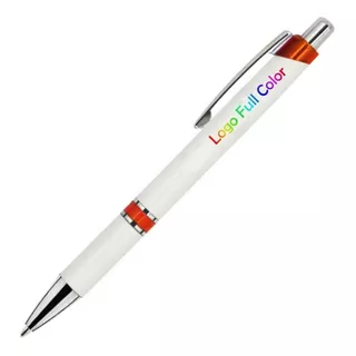 100 Bolígrafos Lapiceras Diseño Logo Full Color Cuarzo Win