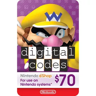Nintendo Eshop Switch / U / 3ds Usa 70 Usd Digital Codes