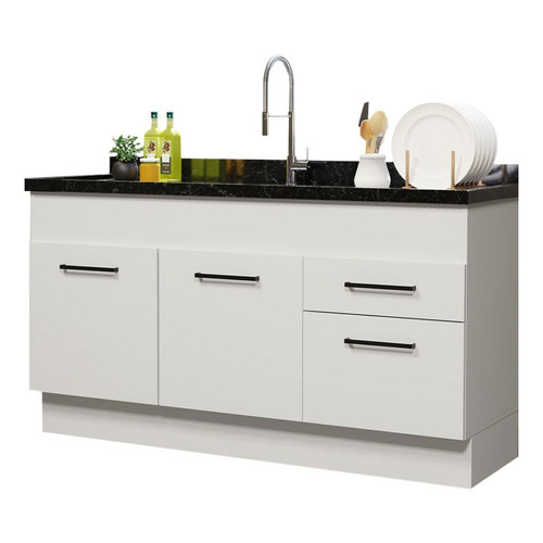 Mueble Inferior De Cocina Madesa Agata 150cm Blanco