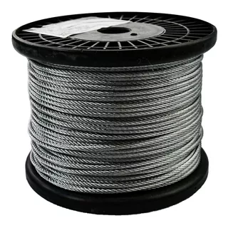 Cable Guaya En Acero Galvanizado De 1/8 (3.18mm) 7x7 100 Mts