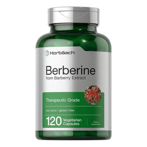 Berberina 500mg 120 Caps Ayuda Al Corazon Berberine Horbaach Sabor Neutro