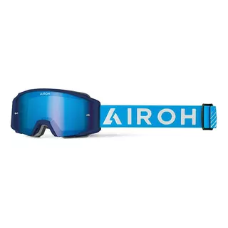 Óculos Airoh Blast Xr1 Azul/branco Lente Espelhada