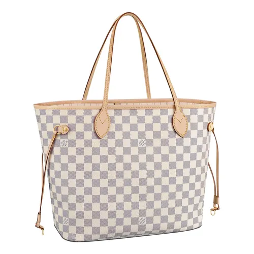  Louis Vuitton Neverfull - Bolsa de lona beige con