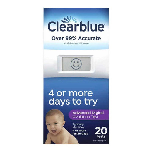 Prueba De Ovulación Digital Clearblue, C/20 Pz Fertilidad 
