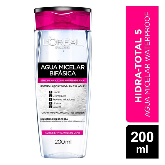 Agua Micelar Desmaquillante L'oreal Hidra Total 5 200ml