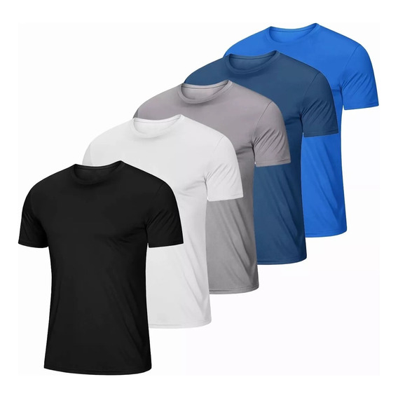 Playera Hombre Camisetas Cuello Redondo Comoda Básica 5 Pzas