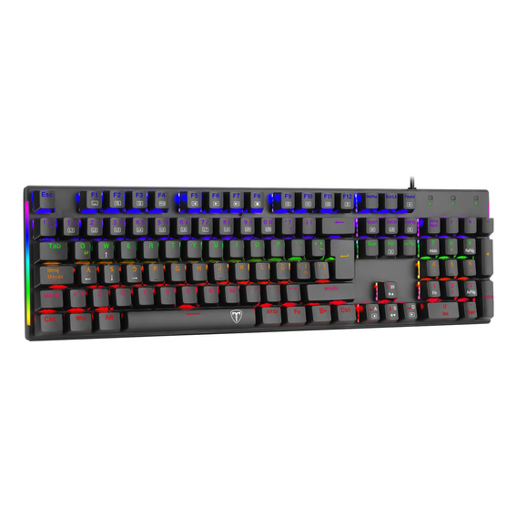 Teclado Gamer Mecanico T-dagger Naxos Rainbow Outemu Red