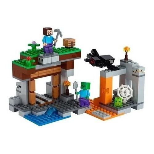 Bloques para armar Lego Minecraft The "abandoned" mine 248 piezas  en  caja