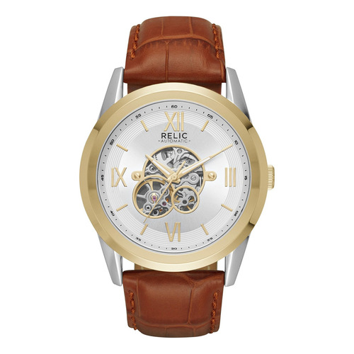 Reloj Relic By Fossil Zr77280 Relic By Fossil Zr77280 Rel Color de la correa Café Color del bisel Dorado Color del fondo Blanco