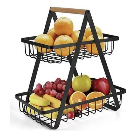 Organizador Canasto Cesto De Frutas Verduras Cocina Acero 