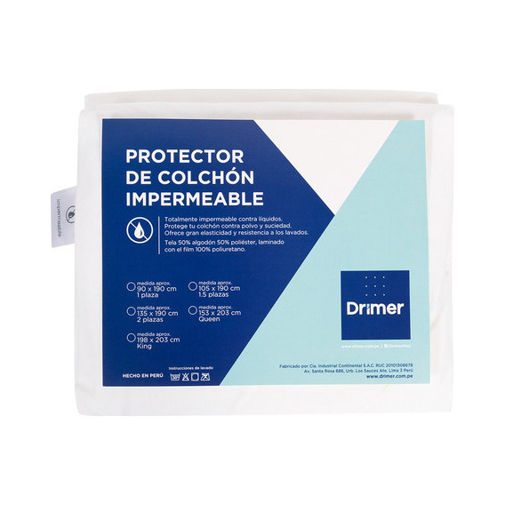 Protector De Colchón Amoldable Impermeable Queen