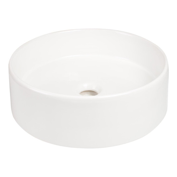 Lavabo Ovalin De Ceramica Blanco Para Baño Modelo Italia Acabado Alto brillo